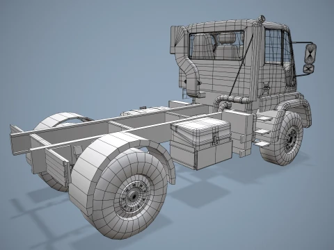 Unimog U500 Chassis --178-- 3D Model