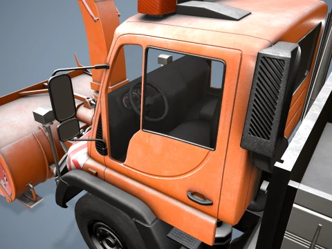 Unimog U500 Snow Plow Truck --180-- 3D Model