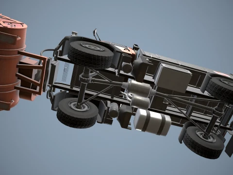 Unimog U500 Snow Plow Truck --180-- 3D Model