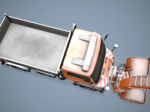 Unimog U500 Snow Plow Truck --180-- 3D Model