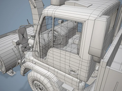 Unimog U500 Snow Plow Truck --180-- 3D Model