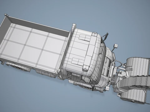Unimog U500 Snow Plow Truck --180-- 3D Model