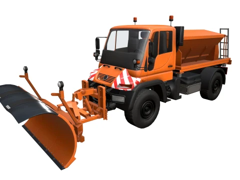 Autocarro spazzaneve Unimog U500 --181-- Modello 3D