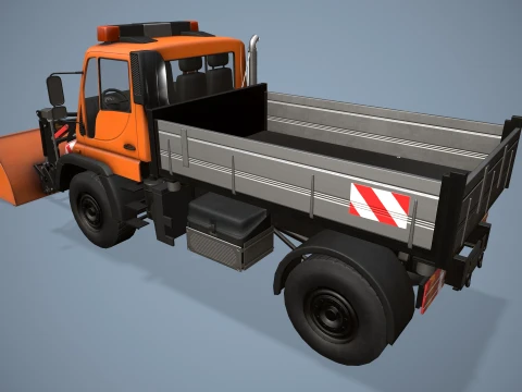 Unimog U500 Front Loader Truck --182-- 3D Model