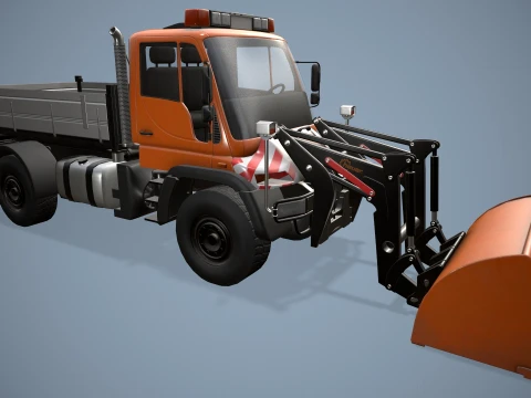 Unimog U500 Front Loader Truck --182-- 3D Model