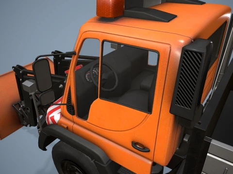 Unimog U500 Front Loader Truck --182-- 3D Model