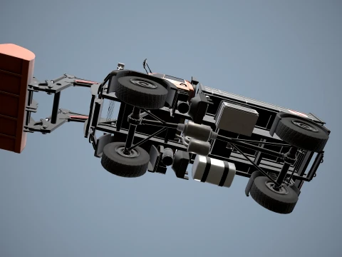 Unimog U500 Front Loader Truck --182-- 3D Model