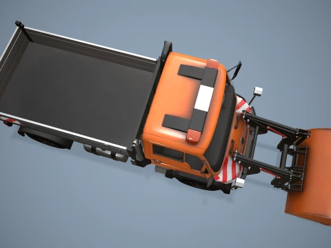 Unimog U500 Front Loader Truck --182-- 3D Model