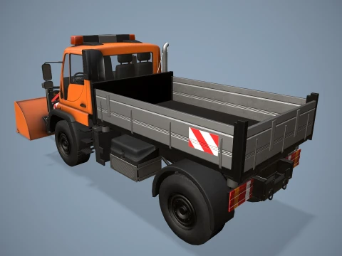 Unimog U500 Front Loader Truck --182-- 3D Model