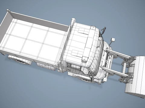 Unimog U500 Front Loader Truck --182-- 3D Model