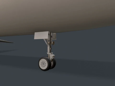 Airplane Tu-154 Blank Livery with LODs --183-- 3D Model