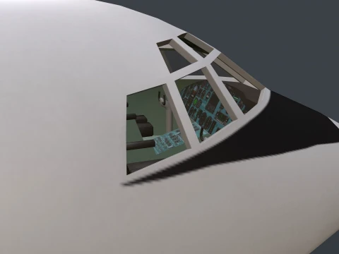 Airplane Tu-154 Blank Livery with LODs --183-- 3D Model