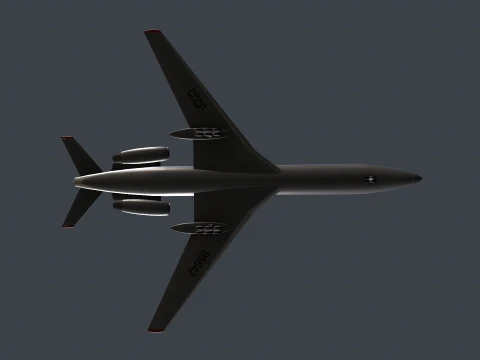 Airplane Tu-154 USSR Livery with LODs --184-- 3D Model