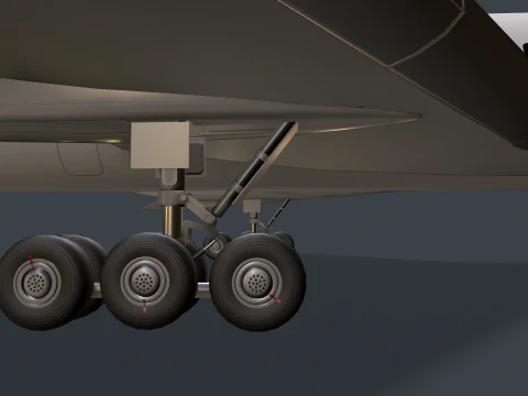 Airplane Tu-154 Russia Livery with LODs --185-- 3D Model