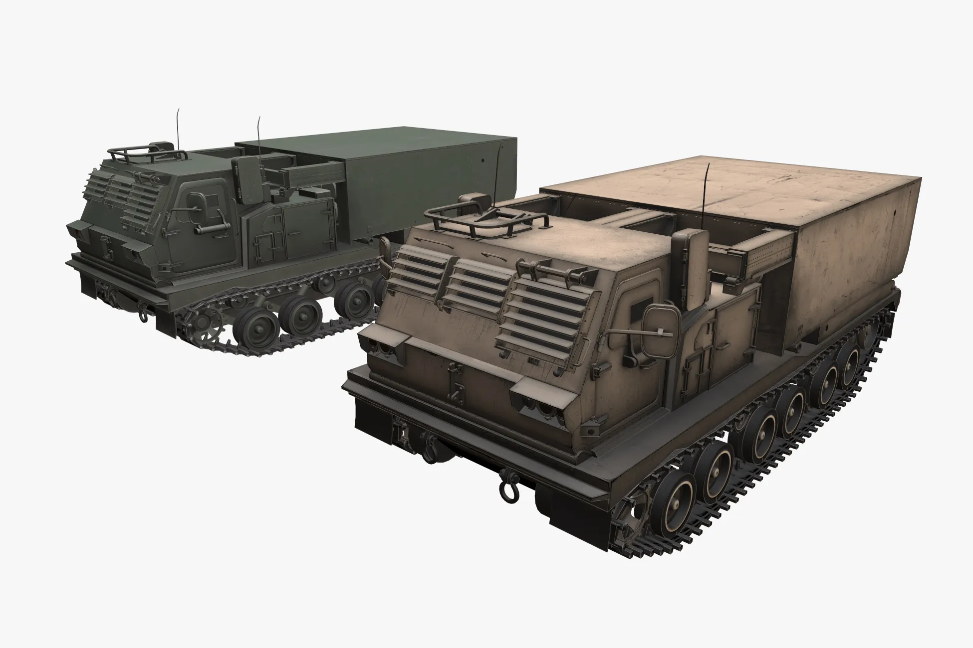 Multiple Launch Rocket System M270 --186-- 3D Model .c4d .max .obj .3ds .fbx .stl .blend 