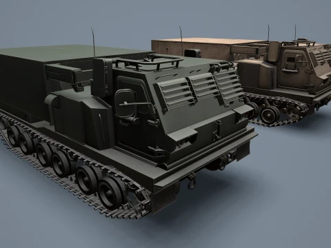 Multiple Launch Rocket System M270 --186-- 3D Model
