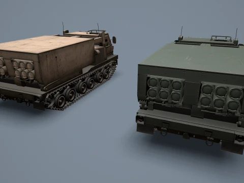 Multiple Launch Rocket System M270 --186-- 3D Model