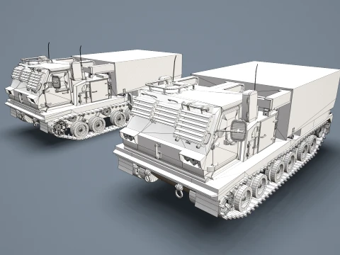 Multiple Launch Rocket System M270 --186-- 3D Model