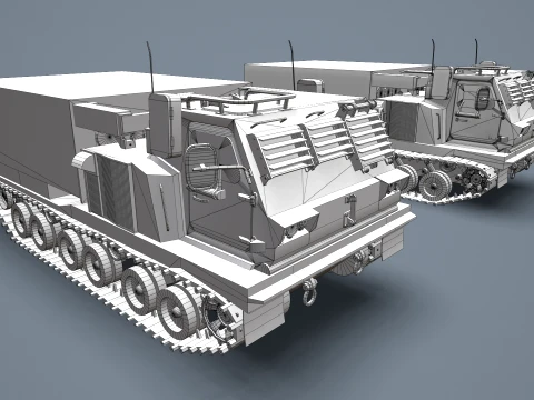 Multiple Launch Rocket System M270 --186-- 3D Model