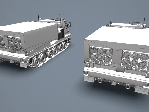 Multiple Launch Rocket System M270 --186-- 3D Model