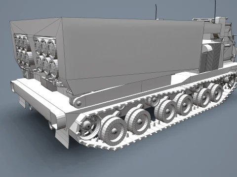 Multiple Launch Rocket System M270 --186-- 3D Model