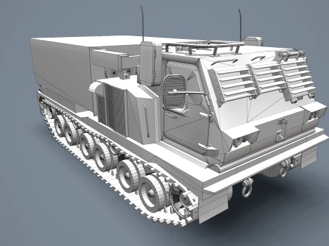 Multiple Launch Rocket System M270 --186-- 3D Model