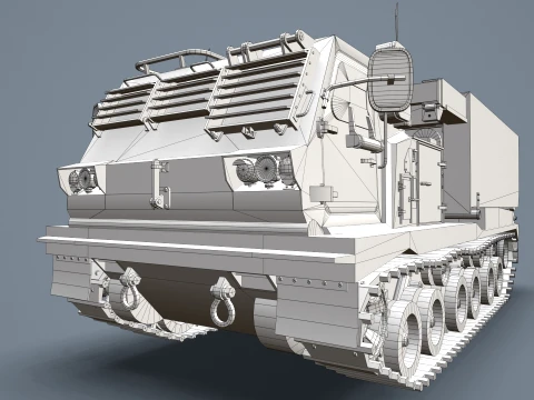 Multiple Launch Rocket System M270 --186-- 3D Model