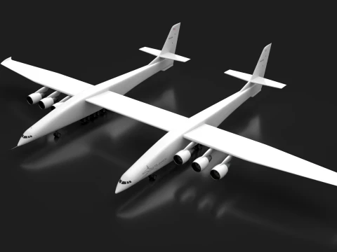 Aereo Stratolaunch --187-- Modello 3D