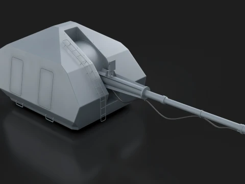 Ship Cannon A-190-1 --208-- 3D Model