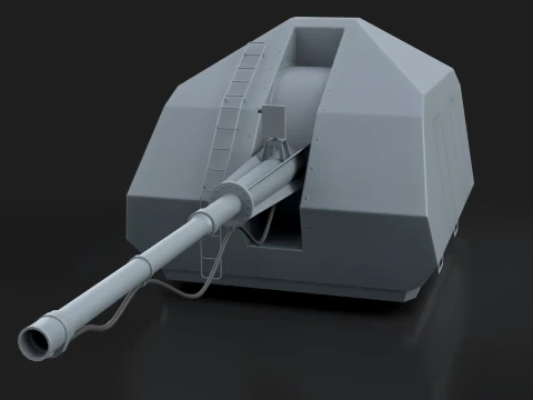 Ship Cannon A-190-1 --208-- 3D Model