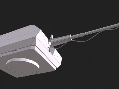 Ship Cannon A-190-1 --208-- 3D Model