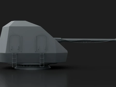 Ship Cannon A-192M --209-- 3D Model