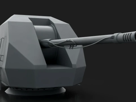 Ship Cannon A-192M --209-- 3D Model