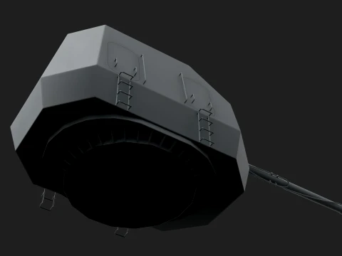Ship Cannon A-192M --209-- 3D Model