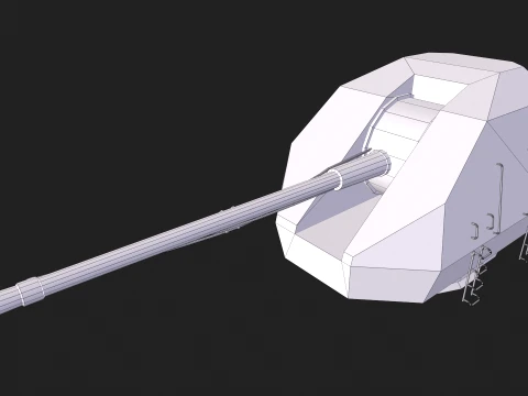 Ship Cannon A-192M --209-- 3D Model