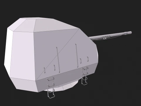 Ship Cannon A-192M --209-- 3D Model