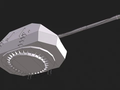 Ship Cannon A-192M --209-- 3D Model