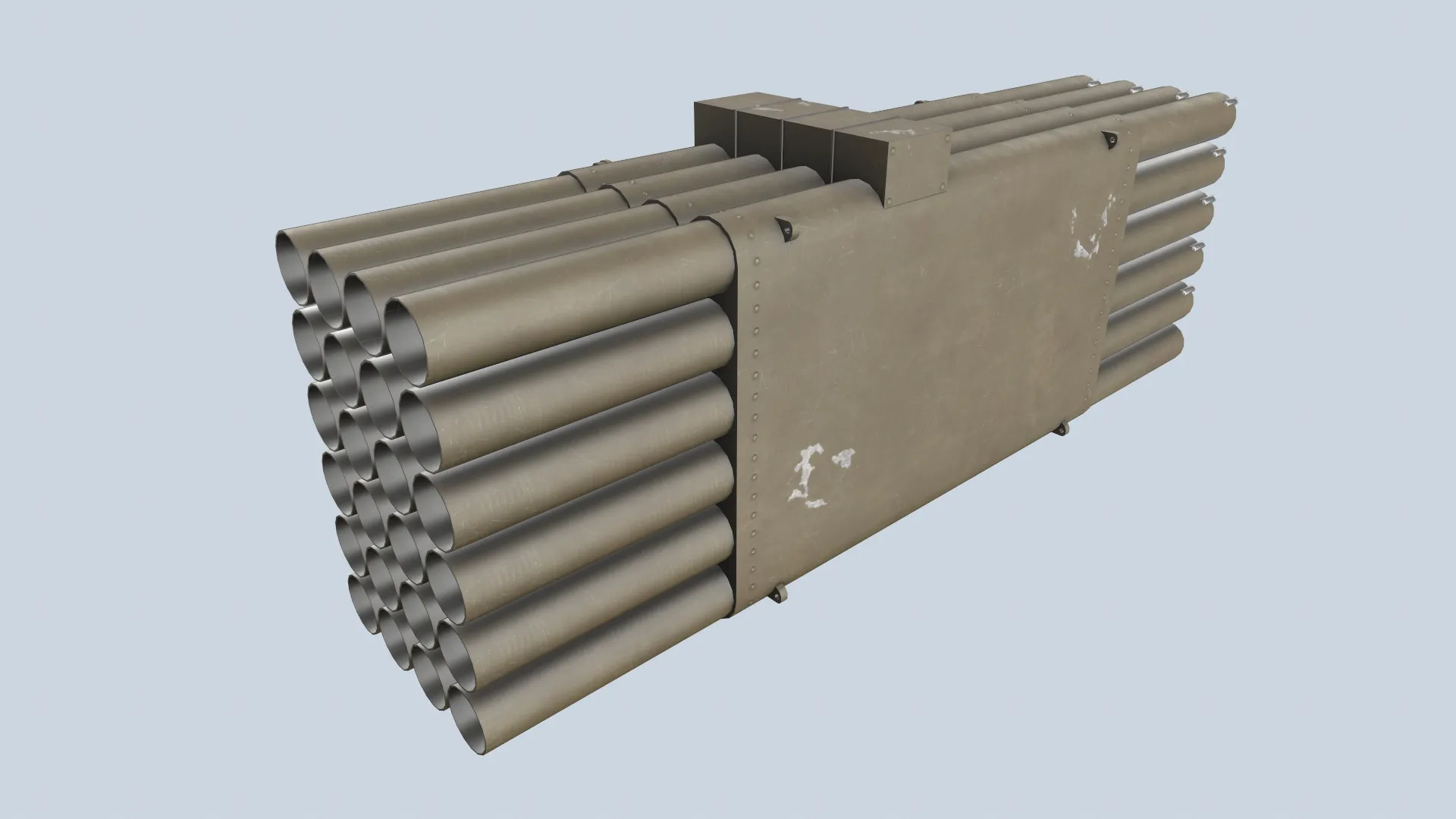 XM-3 Launcher With 70mm Missile --296-- 3D Model .c4d .max .obj .3ds .fbx .stl .blend 