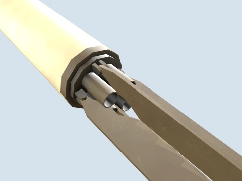 XM-3 Launcher With 70mm Missile --296-- 3D Model
