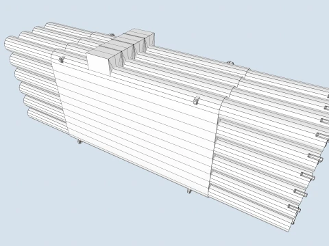 XM-3 Launcher With 70mm Missile --296-- 3D Model