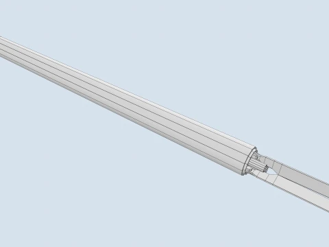 XM-3 Launcher With 70mm Missile --296-- 3D Model