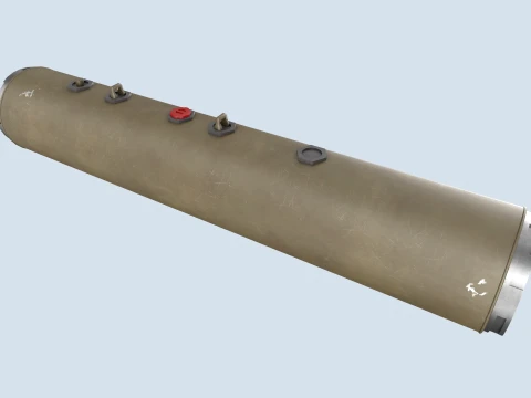 Lanciatore XM-157 con missile da 70 mm --297-- Modello 3D