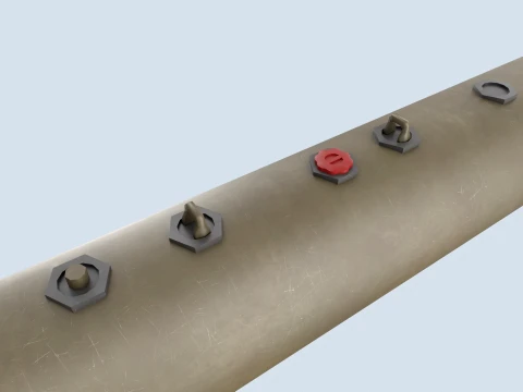 Lanciatore XM-157 con missile da 70 mm --297-- Modello 3D