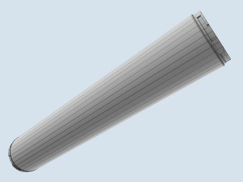 Lanciatore XM-157 con missile da 70 mm --297-- Modello 3D