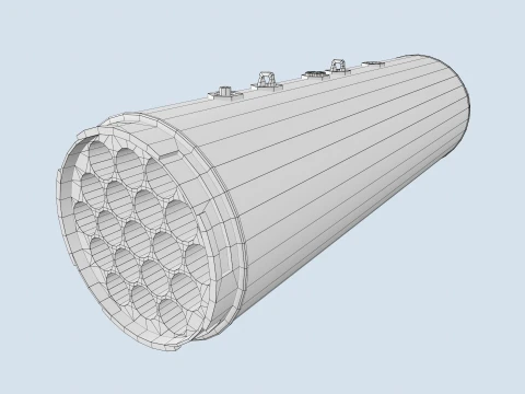 XM-159 Launcher With 70mm Missile --299-- 3D Model