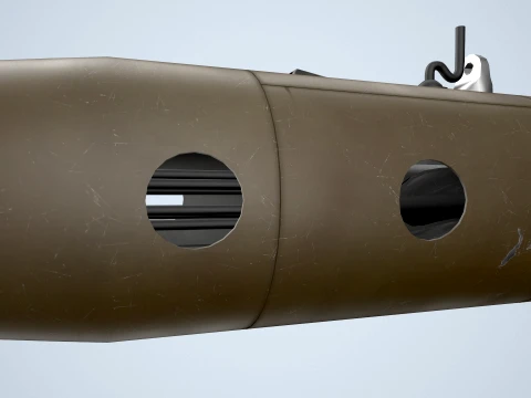 Pod SUU-11 com metralhadora M-134 --301-- Modelo 3D