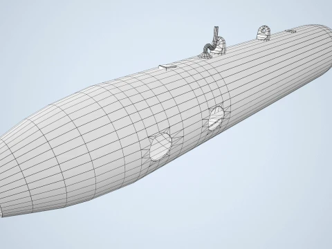 Pod SUU-11 com metralhadora M-134 --301-- Modelo 3D