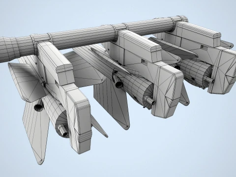 AGM-22 Missiles --302-- 3D Model