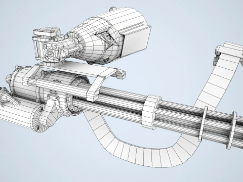 M134 MachineGun Ver2 --304-- 3D Model