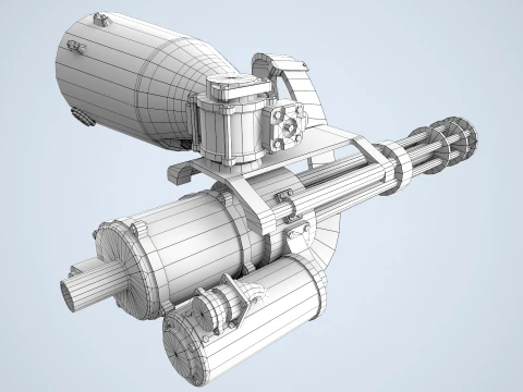 M134 MachineGun Ver2 --304-- 3D Model
